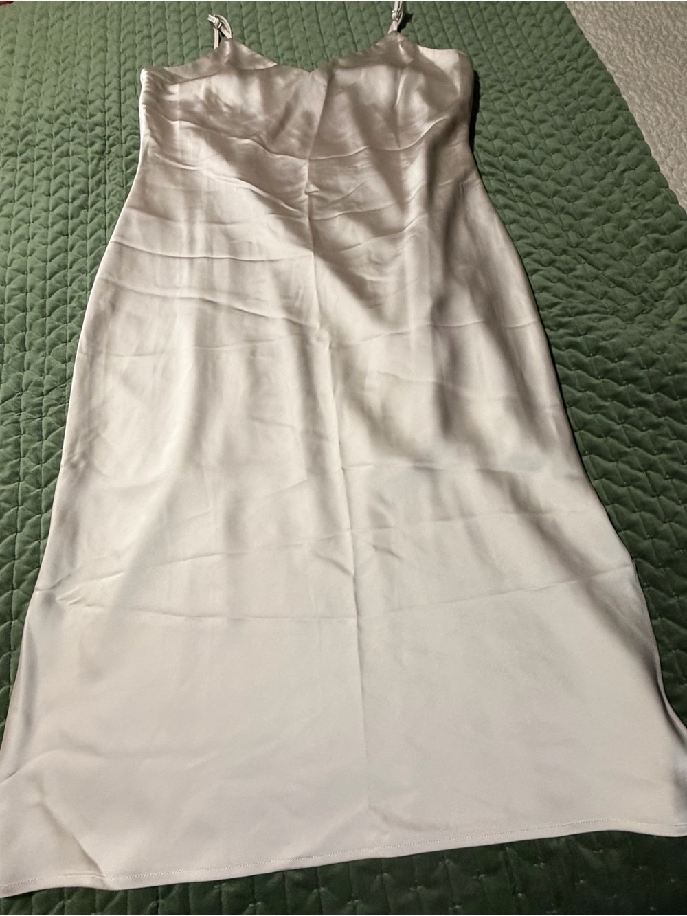 Gianni Bini Harper Ivory Satin Slip Dress Size 12 - Picture 2 of 15